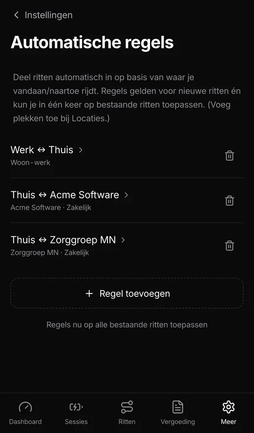 Automatische regels